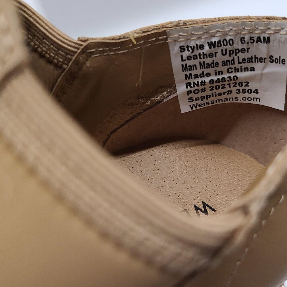 NIB Leather Classic Slip-On Jazz Shoe W800 Weissman Dancewear 6.5AM - Picture 4 of 14
